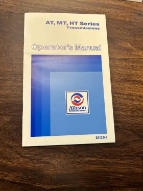 SA1334Z ALLISON Ht Transmission Operators Manual
