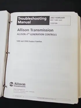 TS3977EN ALLISON Transmission Troubleshooting Manual Families #3