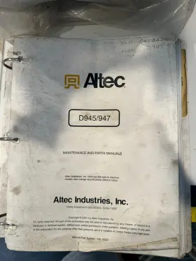 749-10022 ALTEC Manual Front Cover