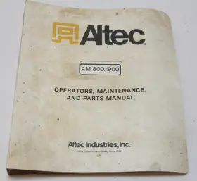 AM900 ALTEC Aerial Boom Lift Operation Manual Book