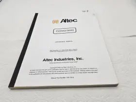 D2000 ALTEC Digger Derrick Boom Lift Operator Manual