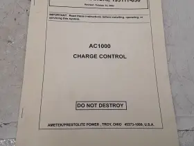 AC1000 AMETEK Owners Manual Charge Control