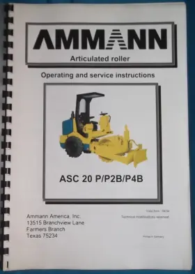 ASC20P4B AMMANN Roller Compactor Operation Manual