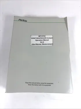 MP1570A ANRITSU Sonet Sdh Pdh Atm Analyzer Operation Manual