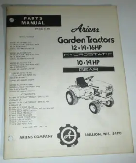 S-14G ARIENS Garden Tractor Manual Catalog
