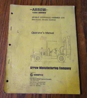 HG1250R ARROW MANUFACTURING COMPANY Mobile Hydraulic Hammer
