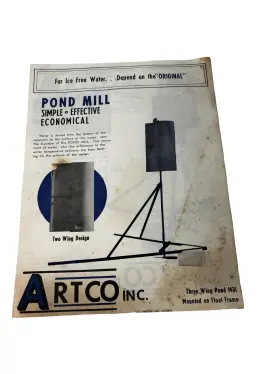 3373821 ARTCO Antique Manual Wing Pond Mill Farm Ag