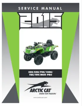 500TBX ARTIC CAT Tbx Service Manual Repair Operator Wiring #2