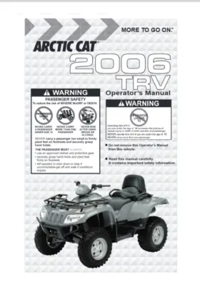 500TRV ARTIC CAT Atv Trv Service Manual Repair Operator Pdf #3