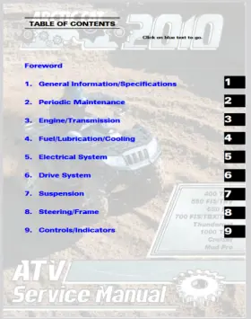 700TRV ARTIC CAT Trv Mudpro Cruiser Tbx Service Repair Manual #2