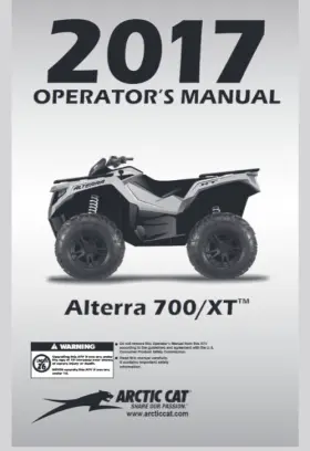 700XT ARTIC CAT Alterra Service Manual Repair Operator Wiring #3