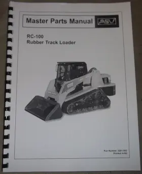 0201-993 ASV Skid Steer Rubber Track Loader Manual Book