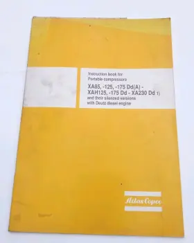 XAH175 ATLAS COPCO Instruction Book Manual