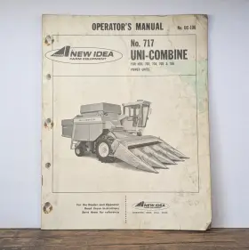 UC-106 AVCO NEW IDEA Uni Combine Operators Manual Issued