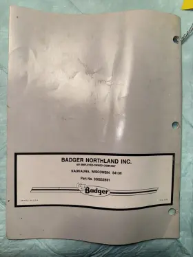 BN327 BADGER Manure Vacuum Tank Operator Manual #2