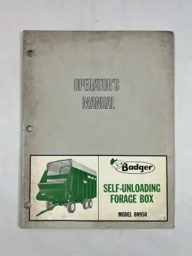 FM611 BADGER Farm Manual Forage Box Operators