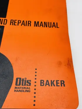 FTD-100 BAKER OTIS Electric Forklift Repair Manual #3