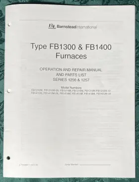 FB1400 BARNSTEAD INTERNATIONAL Furnace Operation Repair