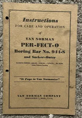 MAN-VN944SBRGINPT BEAM Van Norman Boring Bar Sucker Outer