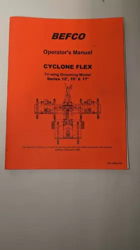961-159B BEFCO Cyclone Flex Wing Mower Operator Manuals Gc #3