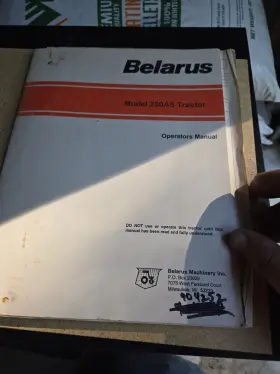 250AS BELARUS Tractor Operators Manual Book Catalog