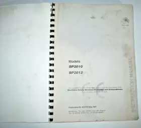 SP-2012 BENFORD Roller Operators Instruction Manual #2