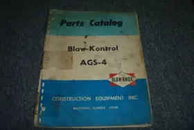 AGS-4 BLAW-KNOX Kontrol Asphalt Paver Slope Catalog Manual Xz