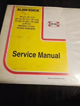 PF-171 BLAW-KNOX Highway Paver Finishers Service Manual