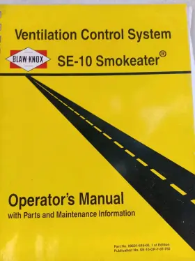 SE-10 BLAW-KNOX Ventilation Control Smokeater Operators