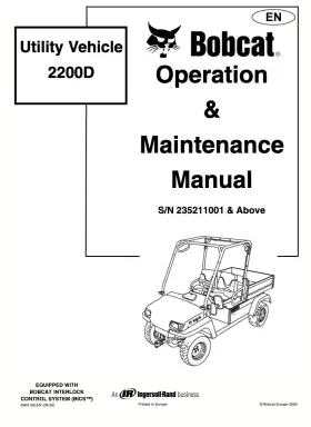 2200D BOBCAT Operation Service Manual