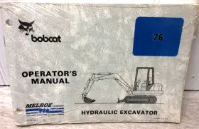 6570482 BOBCAT Hydraulic Excavator Operators Manual