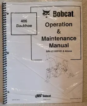 6901229 BOBCAT Backhoe Operation Manual