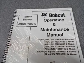 6902052 BOBCAT Snowblower Paperback Nos