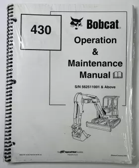 6902316 BOBCAT Mini Excavator Operation Manual Owners