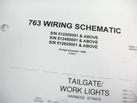 V-0011 BOBCAT Skid Steer Electrical Schematic