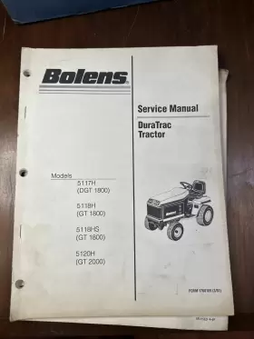 5120H BOLENS Duratrac Tractor Service Manual
