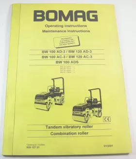 008-127-21 BOMAG Tandem Combination Roller Operators Manual
