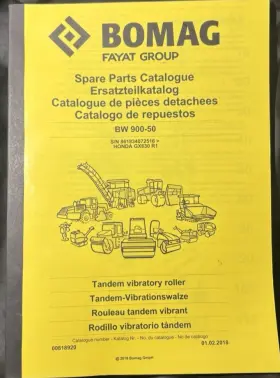 00818920 BOMAG Spare Book Tandem Vibratory Roller