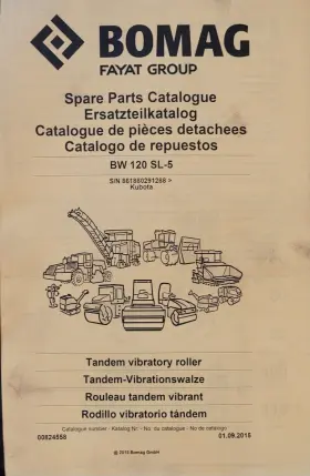 00824558 BOMAG Roller Manual Spare Catalogue