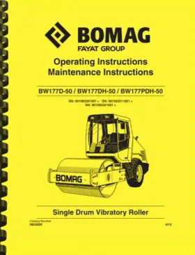 BW177PDH-50 BOMAG Single Drum Roller Operation Manual