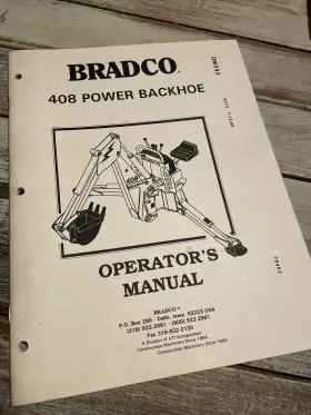 OM552 BRADCO Power Backhoe Operator Manual Book