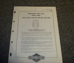 19D-R6D BRIGGS STRATTON Engine Illustrated Manual Xz