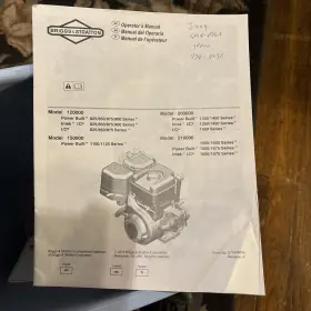 277040WST BRIGGS STRATTON Operators Manual