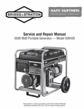 279787GS BRIGGS STRATTON Generator Service Repair Manual