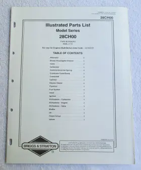 28CH00 BRIGGS STRATTON Engines Illustrated Manual