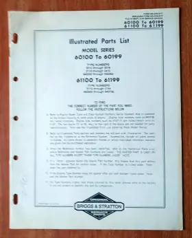 61199 BRIGGS STRATTON Illustrated