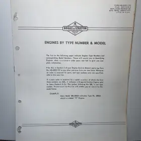 MS-4029-104 BRIGGS STRATTON Engines Manual #2