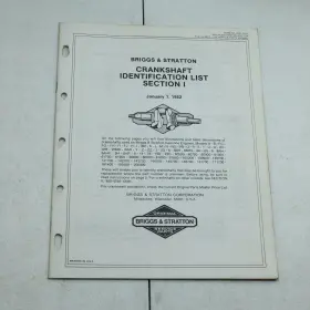 MS-4791 BRIGGS STRATTON Crankshaft Identification Service