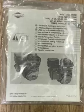 MS-6737-5 BRIGGS STRATTON Engine Operating Manual