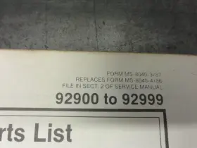 MS-8040-3-87 BRIGGS STRATTON Engine Illustrated Manual #3